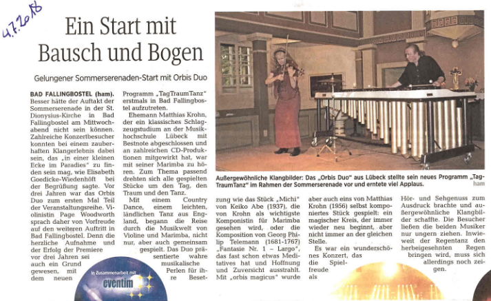 ORBIS DUO Pressestimmen